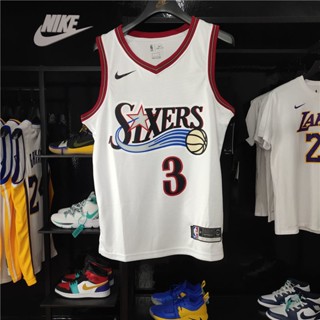 เสื้อกีฬาแขนสั้น ลายทีม NBA Jersey Philadelphia 76 คน ชุดเครื่องแบบบาสเก็ตบอล ลาย Iverson Retro City สําหรับผู้ชาย มี 3 ชิ้น 318966