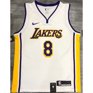 Nba Los Angeles Lakers No. ที่ไม่เหมือนใคร เสื้อกีฬาบาสเก็ตบอล คอวี ลายทีม Kobe Bryant สีขาว 8 ชิ้น 755688