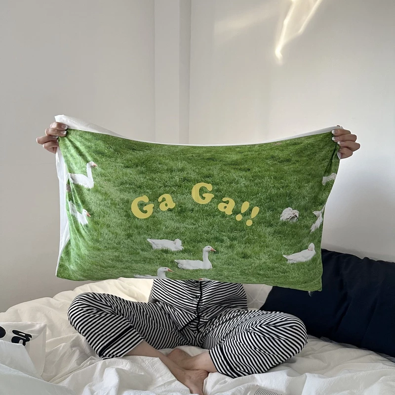 ปลอกหมอนผ้าฝ้าย 48x74 ซม สีดำและสีขาว thumbnail 6