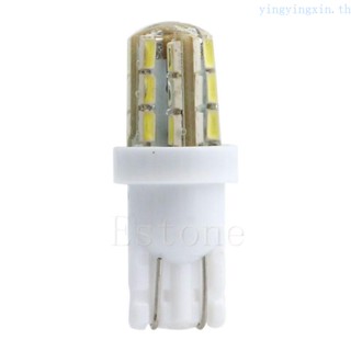 Yin ใหม่ หลอดไฟซีนอน LED 24-SMD T10 168 194 3014 สีขาว สําหรับติดป้ายทะเบียนรถยนต์