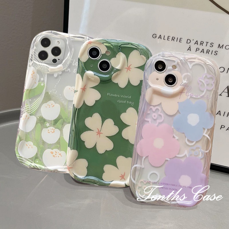 Samsung A15 A25 A05 A05s A14 A34 A54 A03 A03s A04 A04e A04s A23 A13 A33 A53 A12 A22 A52 A52s A32 A51 A50 A50s A30sเคสโทรศัพท์มือถือ ขอบโค้ง ลายดอกไม้ 3D สําหรับ ราคา ถูกที่สุด ดีลบีเคเค แกลเลอรีภาพที่ 5