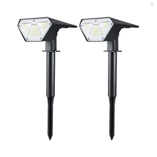 Zot โคมไฟสปอตไลท์ LED พลังงานแสงอาทิตย์ กันน้ํา สีขาวอบอุ่น ปรับได้ 2 In 1 สําหรับติดตกแต่งผนังบ้าน ลานทางเดิน ลานบ้าน 2 ชิ้น