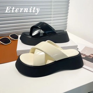 Eternity  รองเท้าแตะผู้หญิง รองเท้าแตะ พื้นนุ่ม กันลื่น นุ่ม ใส่สบาย สไตล์เกาหลี 29Z070702 สวยงาม Comfortable High quality fashion B28G0X6 36Z230909