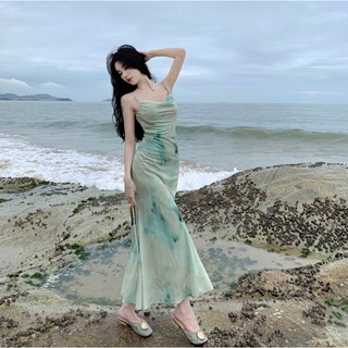 ชุดเดรสแขนกุด คอปก แฟชั่นฤดูร้อน