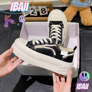 IBAII.  รองเท้ากระดานไวท์บอร์ดระบายอากาศสบาย ๆ สำหรับผู้หญิงพื้นหนา