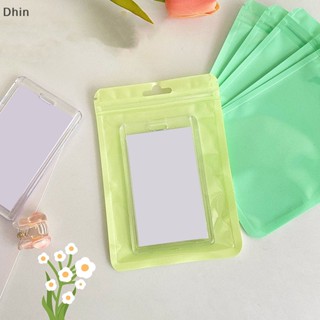 [Dhin] 10Pcs/Pack Candy Color Kpop Toploader Card Photocard Storage Bag Idol Photo Cards Protective Case Stationery COD