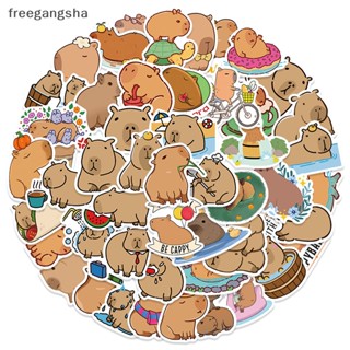 [FREG] 50pcs Cute Capybara Stickers For Guitar Phone Glass Scrapbook Stationery Cappy Sticker Scrapbooking Material Craft Supplies FDH