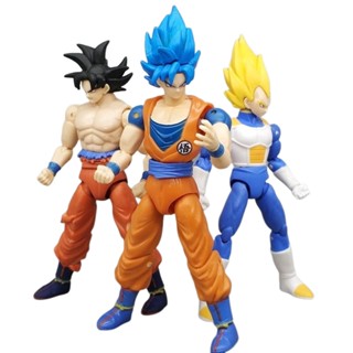 Shf ตุ๊กตาฟิกเกอร์ Dragon Ball Z Son Goku Black Gogeta Vegeta ของเล่นสําหรับเด็ก