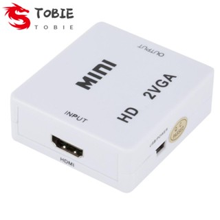 Tobie อะแดปเตอร์แปลง HDMI เป็น VGA HDMI เป็น VGA 1080P พร้อมหน้าจอ LED สําหรับ XBOX360 Blu-ray DVD HD กล่องโปรเจคเตอร์ CRT