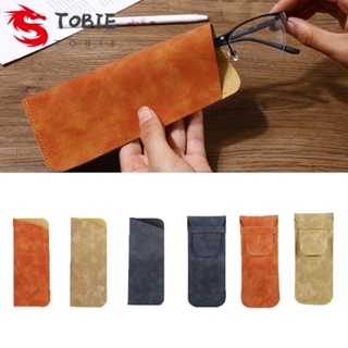 Tobie กระเป๋าหนัง PU ทรงสี่เหลี่ยมผืนผ้า ขนาดเล็ก สีพื้น สําหรับใส่แว่นตา เครื่องประดับ