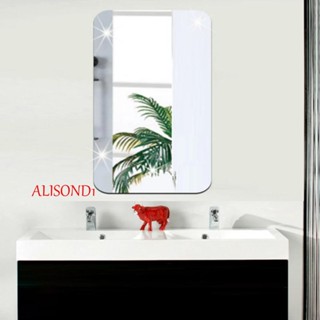 Alisond1 กระจกอะคริลิค 3D มีกาวในตัว ลอกออกได้ สําหรับตกแต่งบ้าน ห้องน้ํา และผนัง