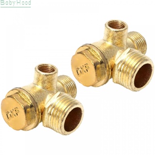 【Big Discounts】2X/Set 3-Port Air Compressor Check Valve Central Pneumatic Valves Thread Tools#BBHOOD