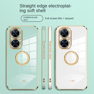 เคสซิลิโคนนิ่ม พร้อมแหวนนิ้ว 6D หรูหรา สําหรับ VIVO Y27 Y35 Y36 4G 5G V29 Lite