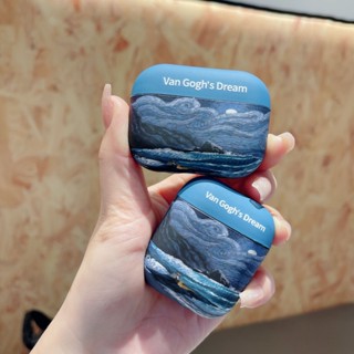 เคสหูฟังซิลิโคน แบบนิ่ม ลายภาพวาดสีน้ํามัน Van Gogh กันกระแทก สําหรับ Airpods Pro 1 2 3 Pro