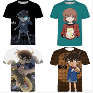 เสื้อยืดแขนสั้นลําลอง พิมพ์ลายอนิเมะ Ellen Detective Conan Kaito Kiddo 3 มิติ พลัสไซซ์ สําหรับผู้ชาย และผู้หญิง