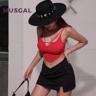 Musgal เสื้อกล้ามลําลอง เปิดหลัง ทรงสลิมฟิต สีพื้น เซ็กซี่ เข้ากับทุกชุด แฟชั่นสําหรับสตรี 2023