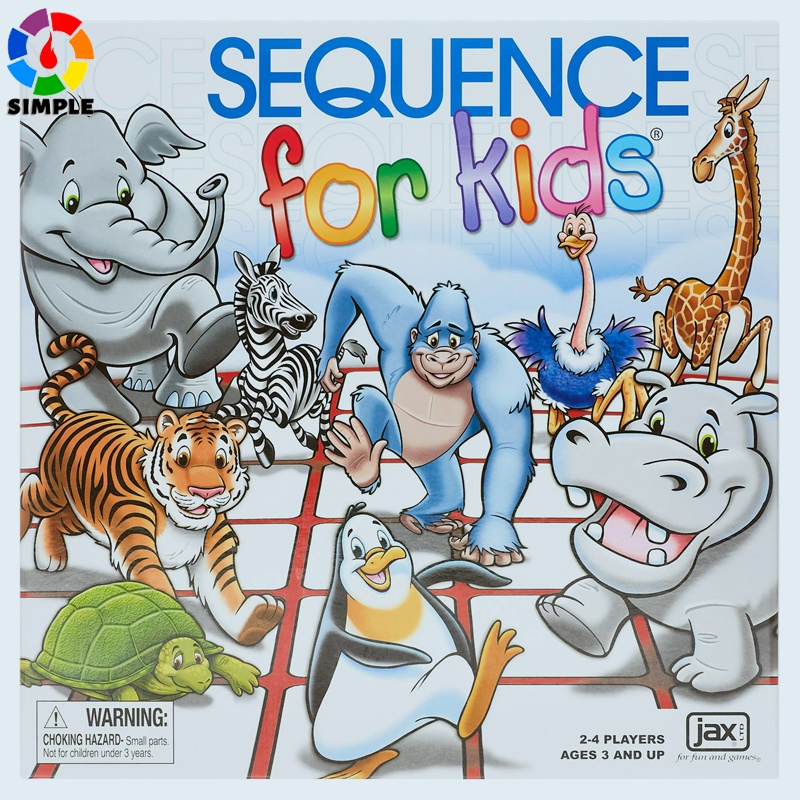 Jax SEQUENCE for Kids Board Game - The 'No Reading Required' Strategy Game