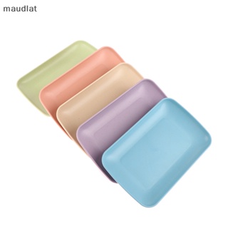 Maud จานทรงสี่เหลี่ยมผืนผ้า สําหรับใส่ซูชิ พาสต้า ขนมหวาน ของใช้บนโต๊ะอาหาร