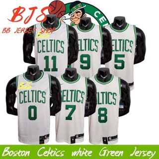 【BJS �� เลขที่ เสื้อกีฬาบาสเก็ตบอล 0TATUM Boston Celtics สีขาว