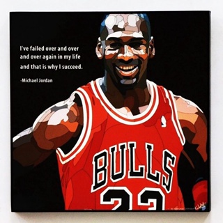 โปสเตอร์ผ้าใบ ลายคําคม i succeed NBA Sport สําหรับติดตกแต่งผนังบ้าน