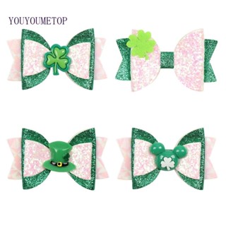 Youyo St Patrick กิ๊บติดผม ประดับโบว์ ปากจระเข้ สําหรับเด็กผู้หญิง