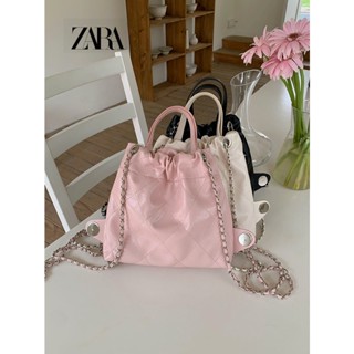 Zara ins Chanel กระเป๋าเป้สะพายหลัง ความจุขนาดใหญ่ แบบพกพา สําหรับผู้หญิง