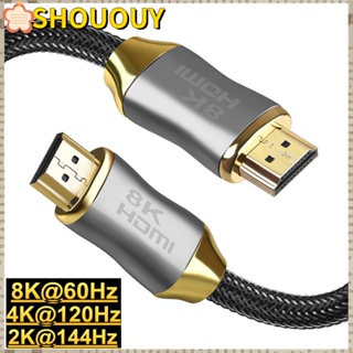 Shououy สายเคเบิล HDMI โปรเจคเตอร์เสียง วิดีโอ 48Gbps 1 ม. 1.5 ม. 3 ม. 5 ม. สําหรับ PS5 PS4