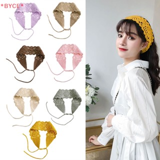 Byce&gt; 1 ชิ้น โครเชต์ ที่คาดผมฉลุ ถัก ผู้หญิง สีกว้าง ที่คาดผม เลดี้ เครื่องประดับผม เด็กผู้หญิง ใหม่