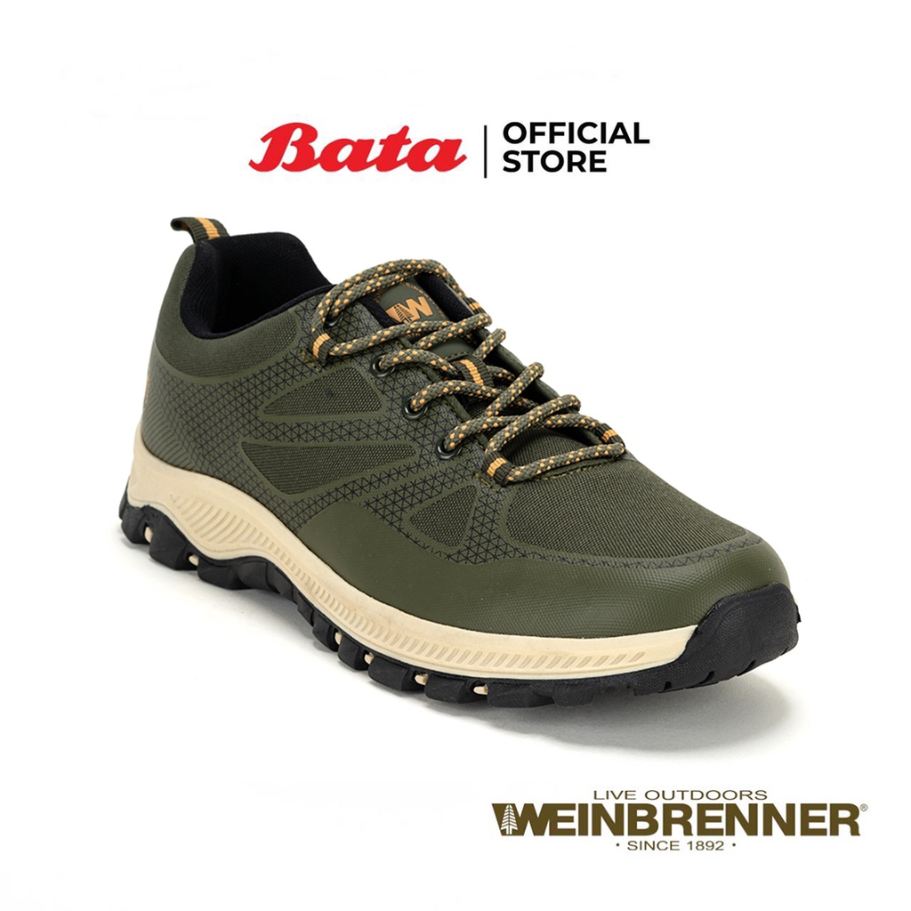 Bata บาจา WEINBRENNER รองเท้าผ้าใบ รองเท้าลำลองแบบผูกเชือก สำหรับผู้ชาย รุ่น RIDGEVIEW สีเขียว รหัส8408005