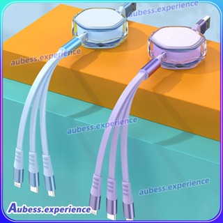 สายชาร์จเร็ว 3 in 1 Type C/ Android/ Ios/ Micro Usb สายชาร์จแบบยืดหดได้