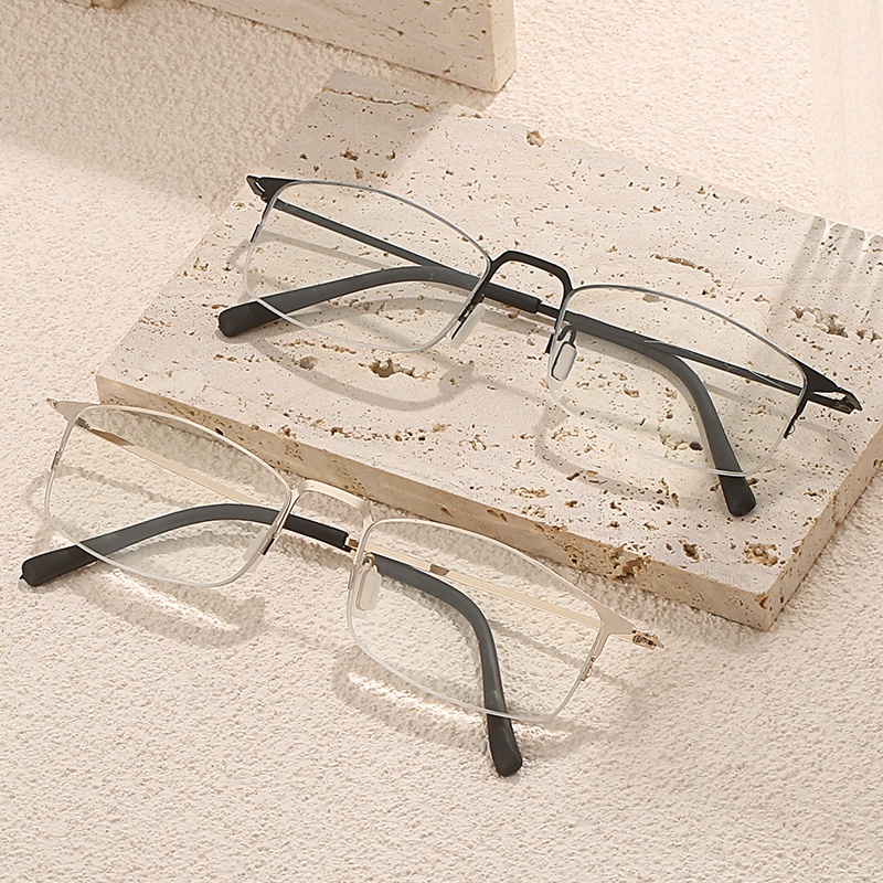 AF6802 1 PC โลหะ Squared กรอบ Half-rim Blue Light Blocking คุณภาพดีสายตายาวแฟชั่นชายหญิง Unisex Corr