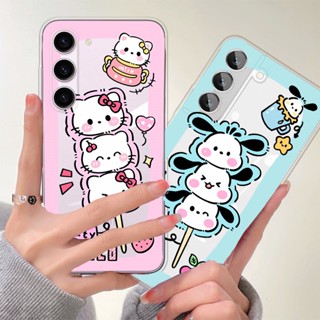 เคสโทรศัพท์มือถือ TPU ใส แบบนิ่ม ลายการ์ตูน KT Cat Snoopy สําหรับ Samsung A54 A53 A24 A14 A34 A04 A04E A13 A04s A23 A52s A33 M23 M53 A73 A12 M12 A22 M22 A50 A32 A50s A30s A51 A52 A72 5G