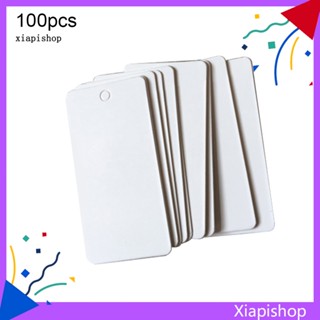 Xps ป้ายแท็กกระดาษเปล่า ขนาด 40x20 มม. สีขาว สําหรับคั่นหนังสือ DIY 100 ชิ้น