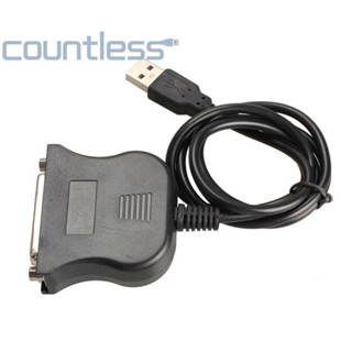 ใหม่ สายเคเบิลแปลง USB 1.1 เป็น DB25 ตัวเมีย สีดํา [countless.th]