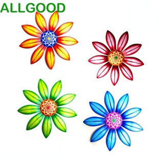 Allgoods จี้โลหะ รูปดอกไม้ สร้างสรรค์ สําหรับตกแต่งผนังบ้าน สวนกลางแจ้ง