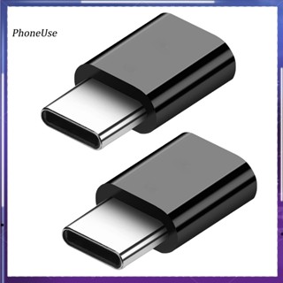 Phoneuse อะแดปเตอร์ชาร์จ Micro-USB เป็น Type-C ตัวผู้ สําหรับ Android 2 ชิ้น