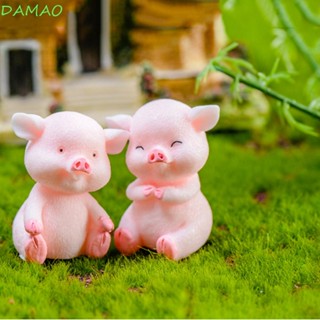 Damao รูปปั้นหมูแสนซน ขนาดเล็ก อุปกรณ์เสริม สําหรับตกแต่งบ้านตุ๊กตา 8 ชิ้น