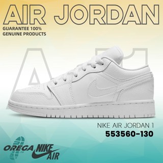 {100%แท้}Air Jordan 1 Low 553560-130 รองเท้าผ้าใบ