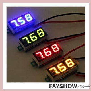 Fay โวลต์มิเตอร์ทดสอบแรงดันไฟฟ้า DC 2.5-30V 2 สาย จอแสดงผล LED 1 ชิ้น