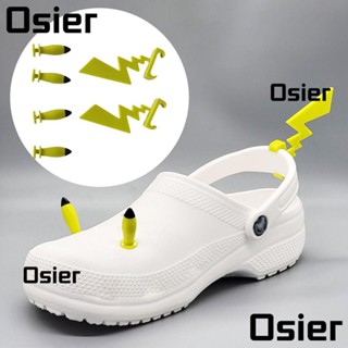 Osier1 จี้รูปรองเท้า 6 ชิ้น สําหรับตกแต่งรองเท้า DIY
