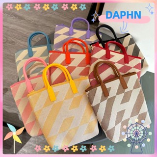 DAPHS กระเป๋าสะพายไหล่ กระเป๋าถือ กระเป๋าช้อปปิ้ง ทรงเรขาคณิต แฮนด์เมด