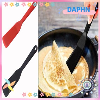 DAPHS ไม้พายไข่เจียว ซิลิโคน แบบบาง ทนความร้อน ทนทาน สีดํา และสีแดง สําหรับทอดแพนเค้ก พิซซ่า 2 ชิ้น
