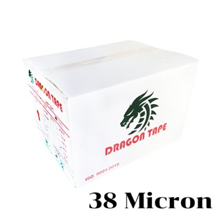 ลดต้นทุน (ยกลัง 72 ม้วน) เทปกาว เทปใส 38 ไมครอน 2นิ้วx100หลา เทปปิดกล่อง Dragon ใส/ขุ่น OPP Tape 2"x100y ถูกที่สุด