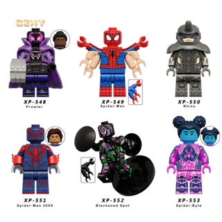 ของเล่นตัวต่อฟิกเกอร์ Across The Spider-Verse Prowler Spider-byte 2099 Rhino Spot ขนาดเล็ก ของขวัญ สําหรับเด็ก