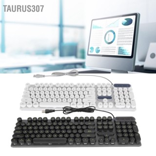  Taurus307 คีย์บอร์ดเกม USB รอบ 104 คีย์หายใจ Backlit คีย์บอร์ดแบบมีสายกันน้ำตามหลักสรีรศาสตร์สำหรับเดสก์ท็อปแล็ปท็อปพีซี