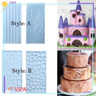 Yew 2 ชิ้น / เซต แม่พิมพ์เค้กฟองดองท์ DIY แม่พิมพ์น้ําตาลไอซิ่ง น้ําตาลไอซิ่ง ลายนูน ตกแต่ง แม่พิมพ์อบ