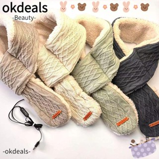 OKDEALS ผ้าคลุมไหล่ ผ้าพันคอไฟฟ้า ควบคุมอุณหภูมิ ให้ความอบอุ่น สวมใส่สบาย แฟชั่นฤดูหนาว