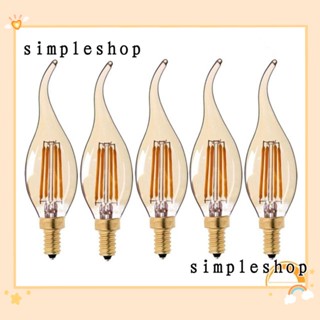 Simple หลอดไฟ LED สีชา 4W คริสตัล 2700K E14 สําหรับตกแต่งบ้าน