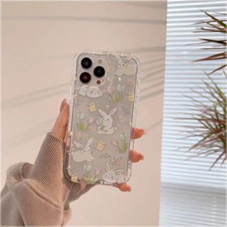 Yiki|เคสโทรศัพท์มือถือแบบนิ่ม TPU กันกระแทก ลายดอกไม้ กระต่าย สําหรับ Huawei Honor 80GT 80SE 80 Pro 80 70 Pro 70 60SE 60 Pro 60 20 9X Pro Y9S