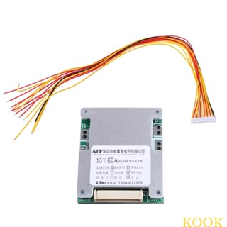 Kook แบตเตอรี่ 13S 48V 60A สําหรับบอร์ดป้องกันแบตเตอรี่ Li-ion BMS PCB